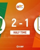 半场-国安2-1九人泰山 吴兴涵&amp;泽卡10分钟内染红 法比奥古加破门